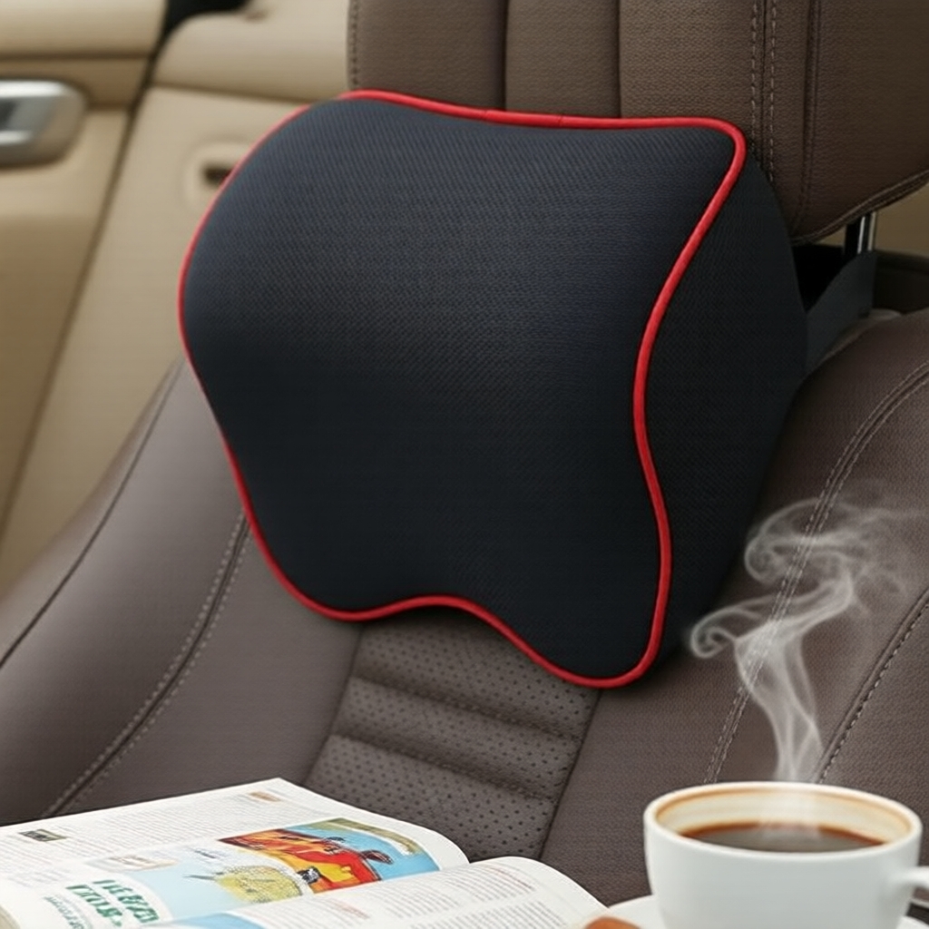 Almofada de Apoio de Pescoço para Carro Respirável - Encosto de Cabeça de Espuma de Memória para Conforto na Direção