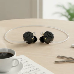KZ ZS12 PRO X Fone de Ouvido Intra-Auricular HiFi, 1DD 5BA Híbrido, Fio com Cabo 2 Pinos para Audiófilos e Jogos
