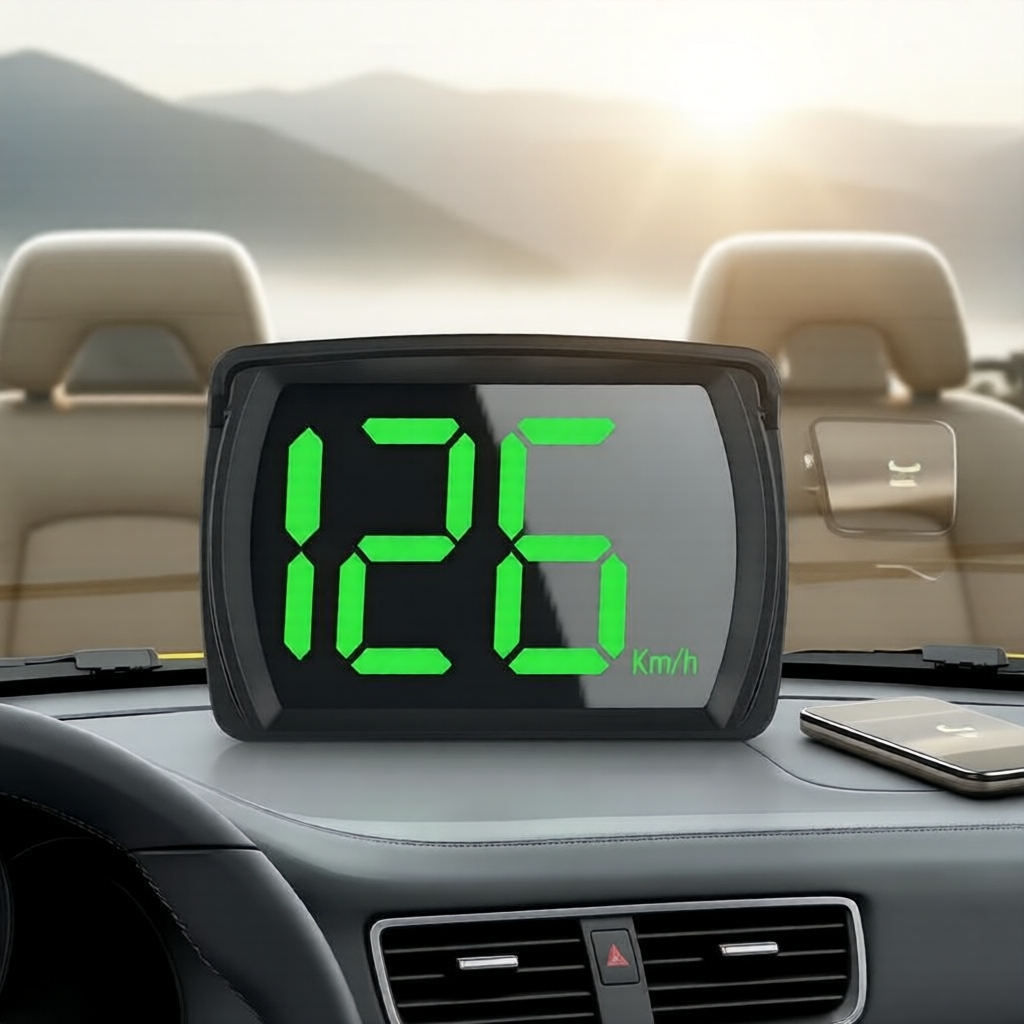 Projetor HUD de Velocidade GPS Y03, Plug & Play para Todos os Veículos, Exibição em MPH/KPH