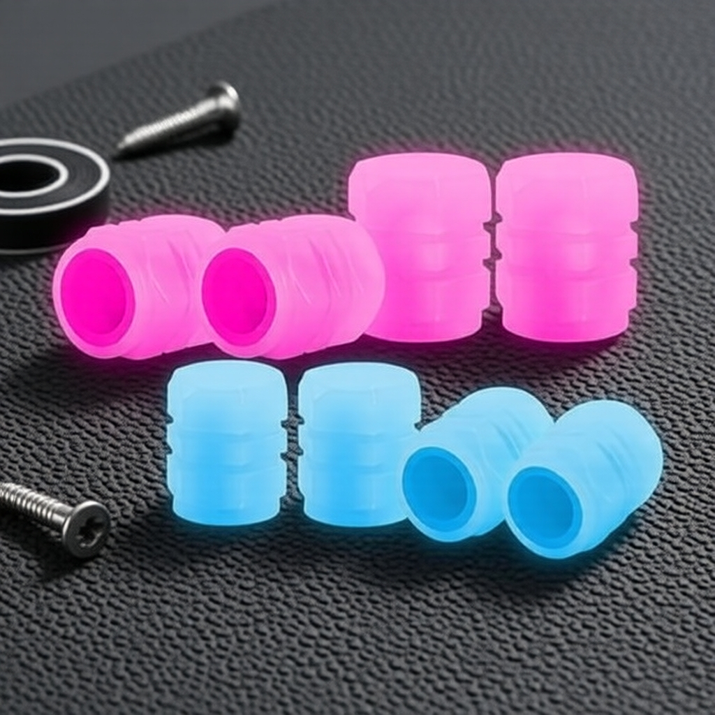 KEVANLY Kit com 4 Tampas de Válvula Universais Neon para Pneus de Carro/Moto/Caminhão