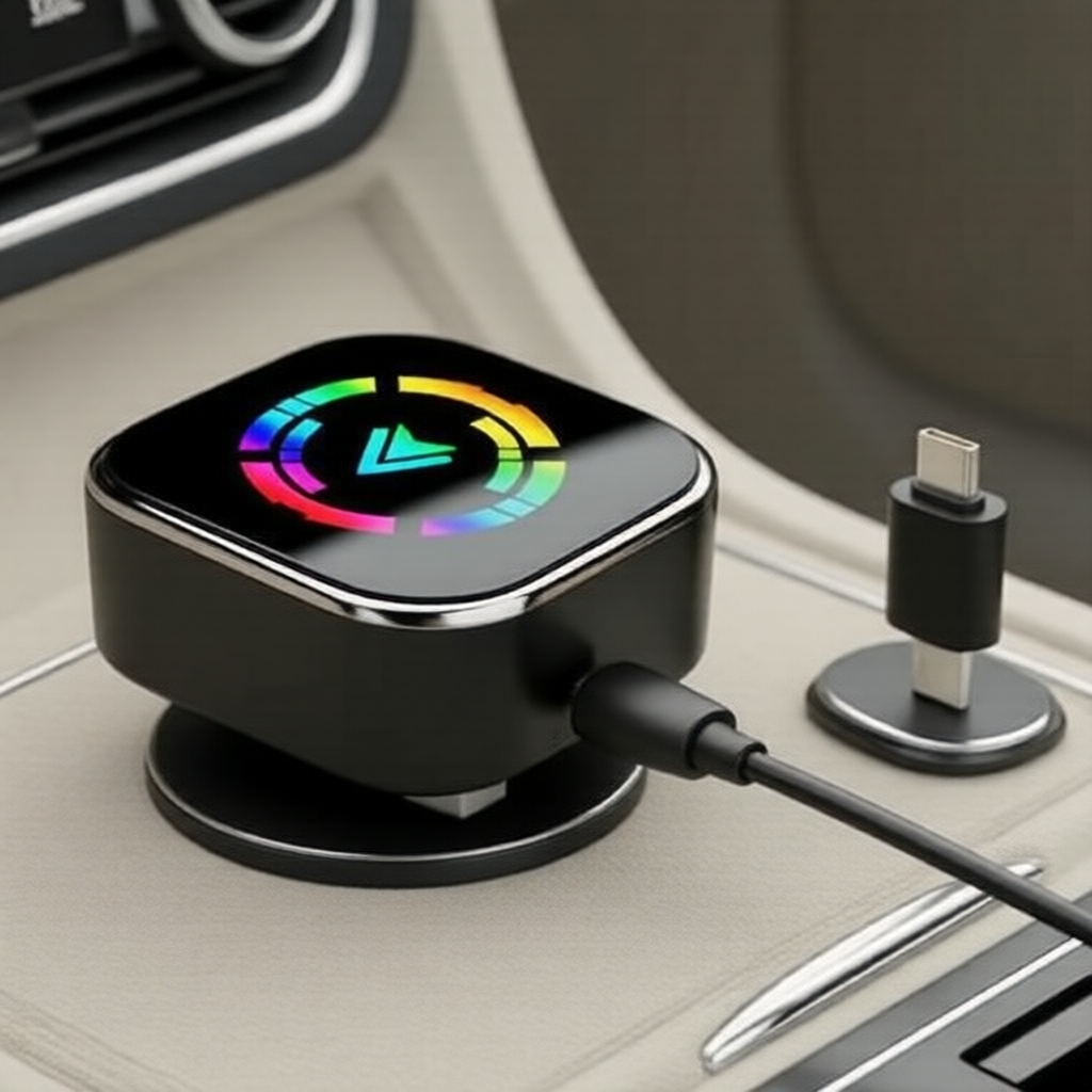Caixa Inteligente AI Universal 2 em 1, Adaptador para Carro com CarPlay e Android Auto, sem fio, para Audi, Toyota,