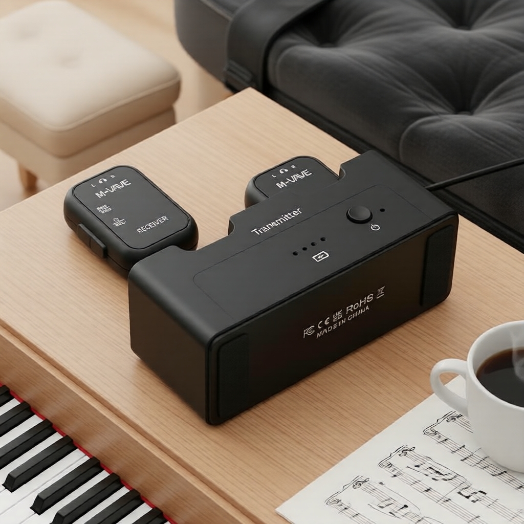 M-VAVE WP-12 Pro Sistema Sem Fio 2.4G para Guitarra - Transmissor/Receptor de Ultra Baixa Latência & Monitoramento em