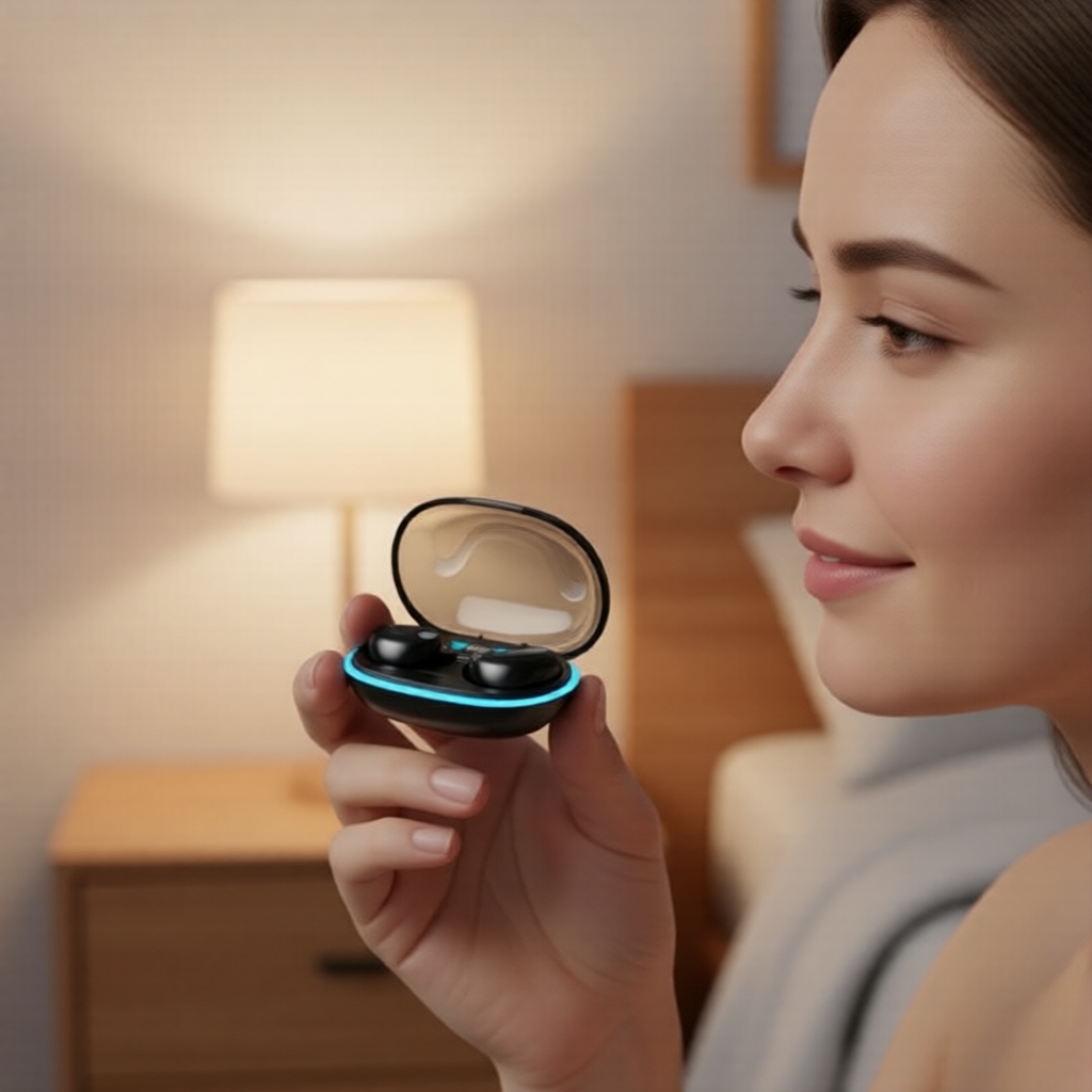 Fones de ouvido TWS abertos, invisíveis, Bluetooth para dormir e correr, conforto para dormir de lado, HiFi estéreo e