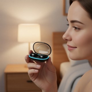 Fones de ouvido TWS abertos, invisíveis, Bluetooth para dormir e correr, conforto para de…