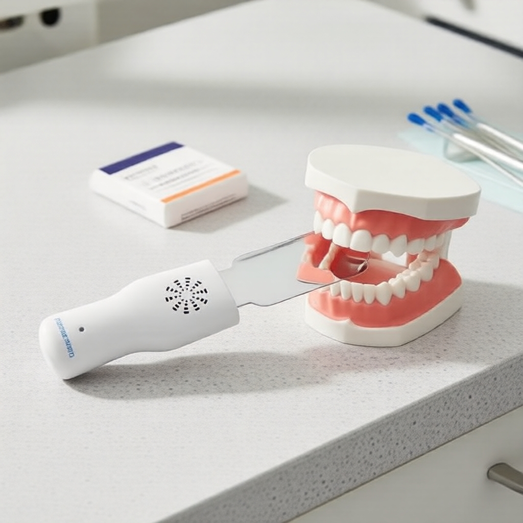 Espelho de Exame LED Dental: Retrator Bucal Dupla Face de Aço Inoxidável Antinevoeiro para Imagens Bucais Nítidas