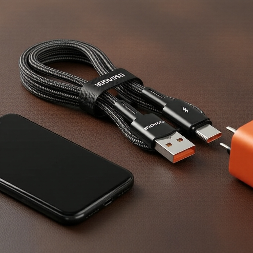 Essager 120W Cabo Tipo-C 6A Super Carregamento Rápido USB para Xiaomi 12Pro/K50 67W Carregamento Rápido Compatível com