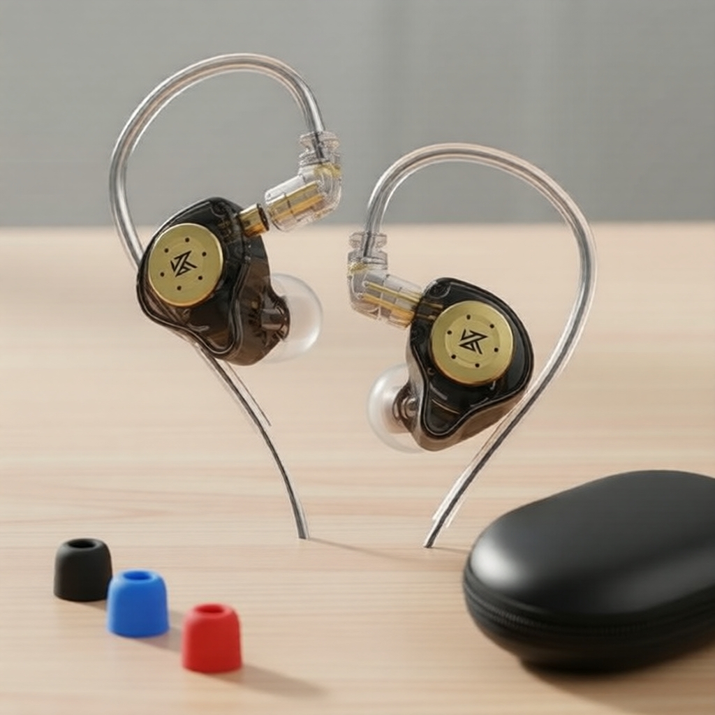 Fones de Ouvido KZ EDX Pro Intra-Auriculares Dinâmicos HiFi, Áudio de Alta Qualidade para Telefones & PCs, Graves