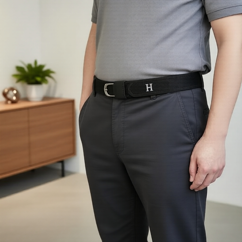 2 unidades de cinto elástico ajustável na cintura, sem fivela, para jeans masculino e feminino