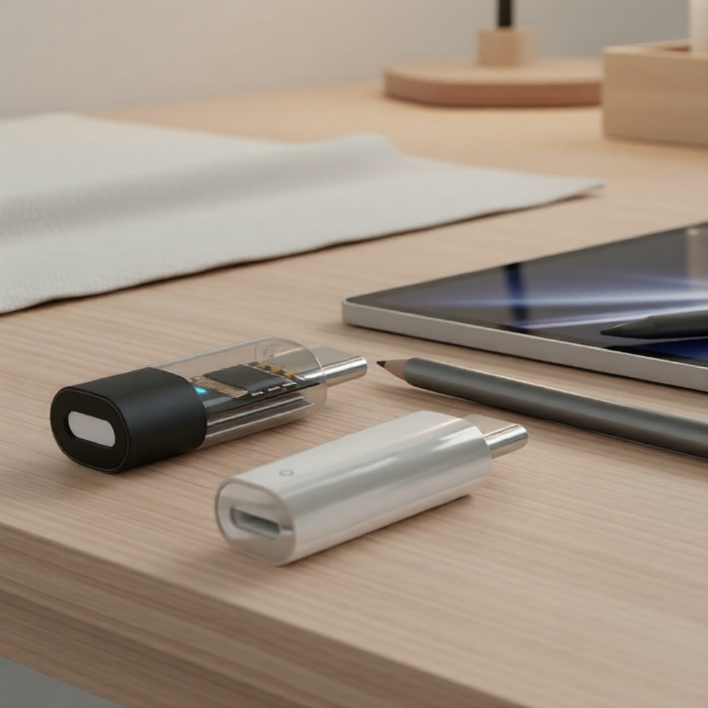 Fonken Conversor USB-C para Apple Pencil 1a Geração, Emparelhamento Bluetooth para iPad 10a/11a Geração