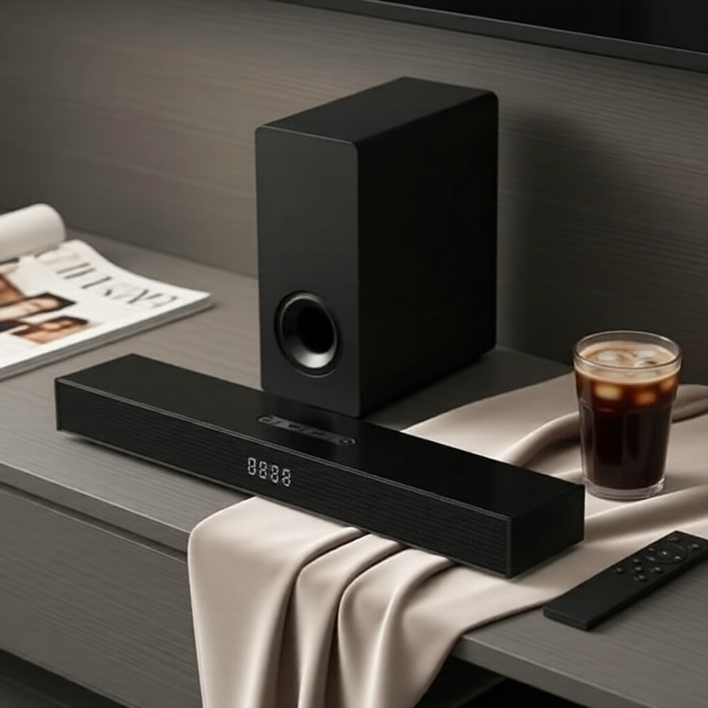 Barra de Som com Subwoofer, soundbar de 100W para Smart TV, sistema de Home Theater com som surround, compatível com