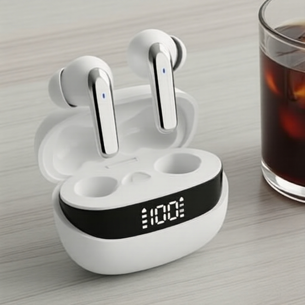 Fones de Ouvido Sem Fio Bluetooth Viagem Portátil Compacto Mini Corpo Leve Fones Intra-auriculares Redução de Ruído