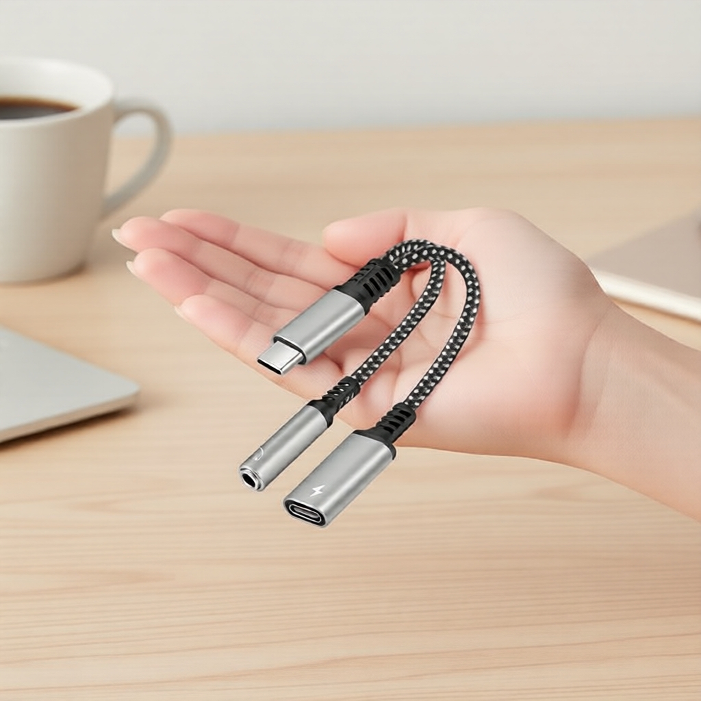Adaptador USB-C para 3,5 mm com Carregamento e AUX 2 em 1 para Samsung S22 Note