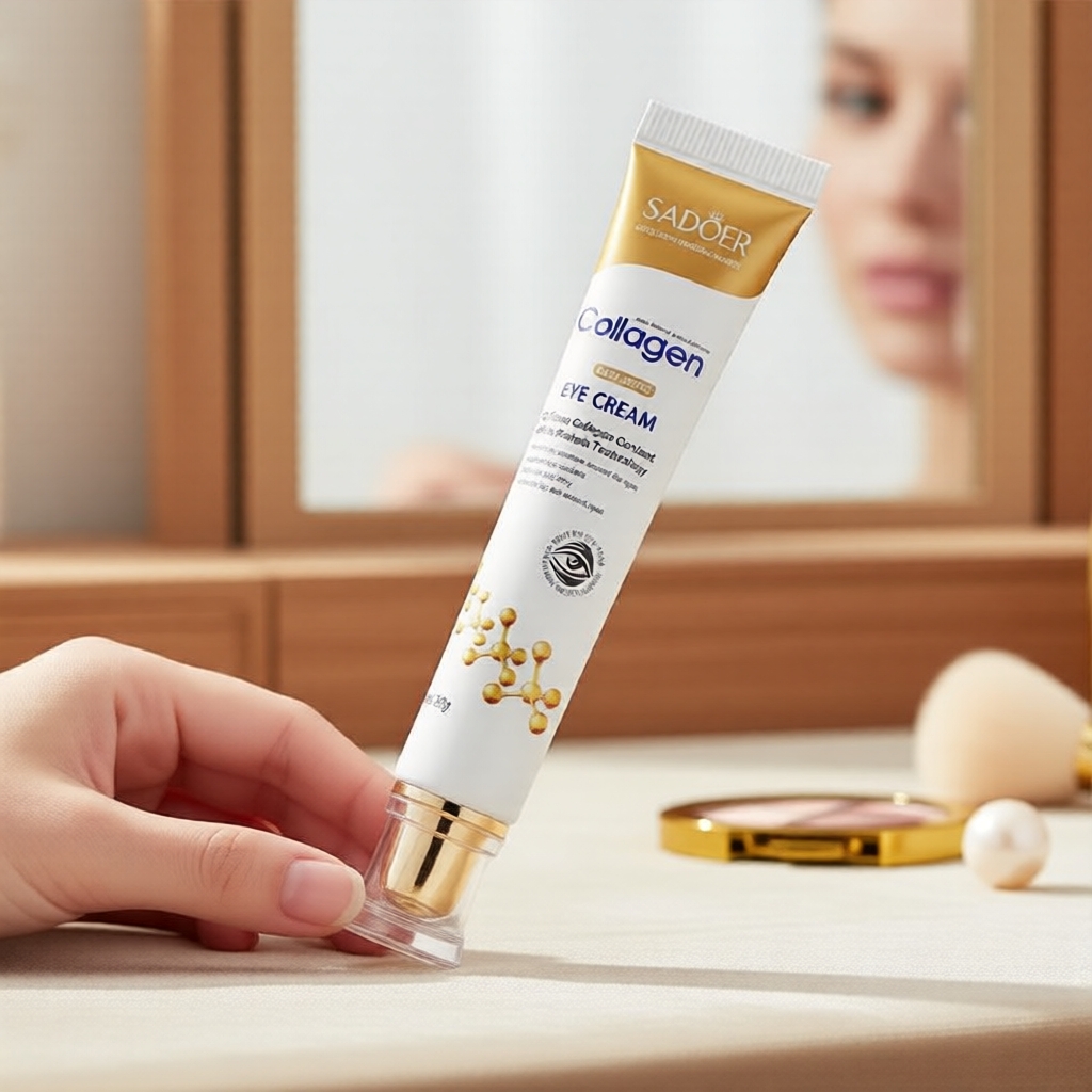 Creme para os Olhos com Colágeno SADOER, 20 g - Tratamento Hidratante para Olhos Mais Claros e Anti-Idade
