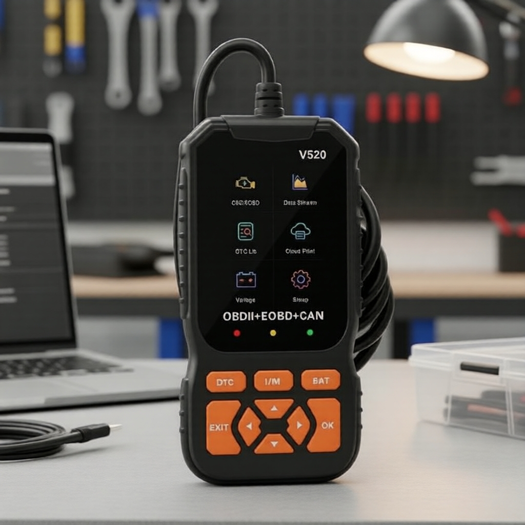 2026 V520 Scanner OBD2 Lê dados do veículo em tempo real