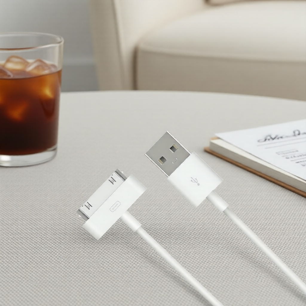 Cabo Adaptador Carregador USB 30 pinos para iPhone 4/4s/3G/3GS, iPad 1/2/3, iPod
