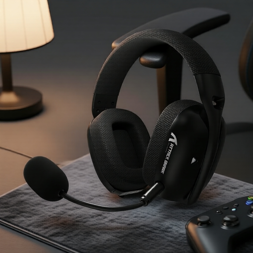 Attack Shark L80PRO Fones de Ouvido Gamer 3 em 1, Lightseed 2.4G BT5.3 e Fio 3.5mm, 20ms Ultrabaixa Latência, Drivers