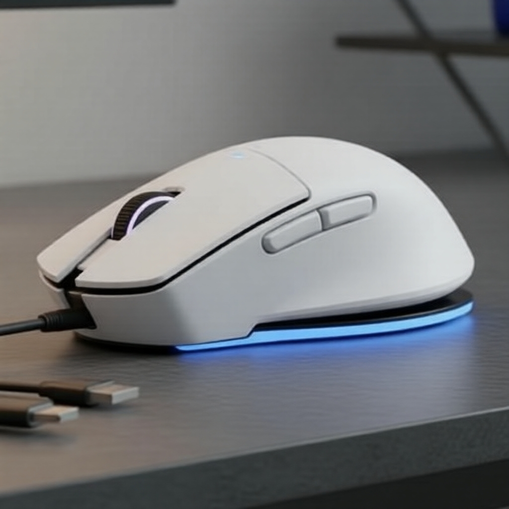 Mouse Shark X11 ultra-leve Paw3311, RGB, dock magnético, 3 modos para gamers