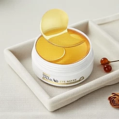 LAIKOU 50 unidades de Máscara de Ouro para Olhos com Caracol, Patch anti-idade para reduzir rugas e olheiras