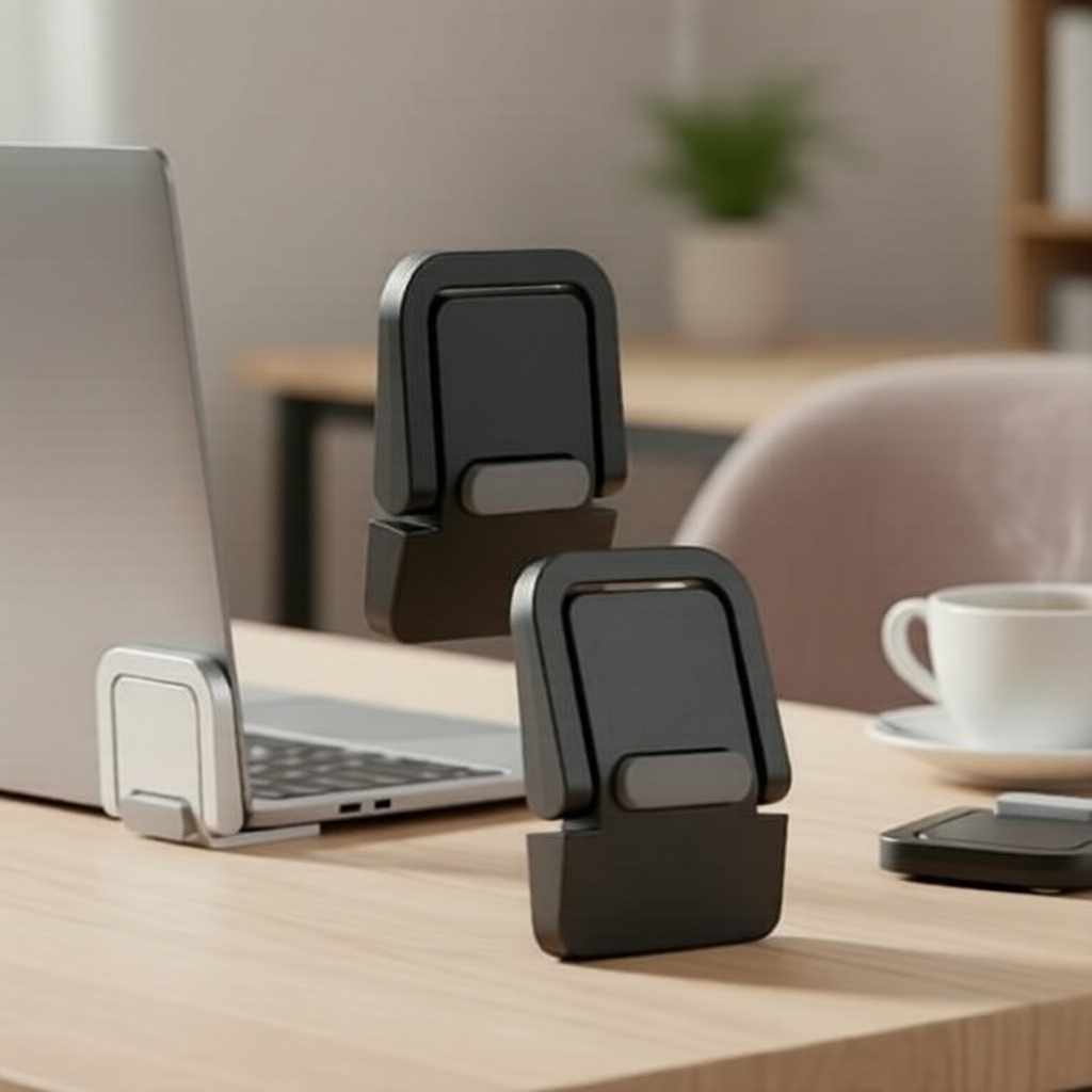 Suporte Ergonômico de Alumínio para Laptop, Ajustável e Dobrável, Suporte Antiderrapante para Teclado com Tripé de