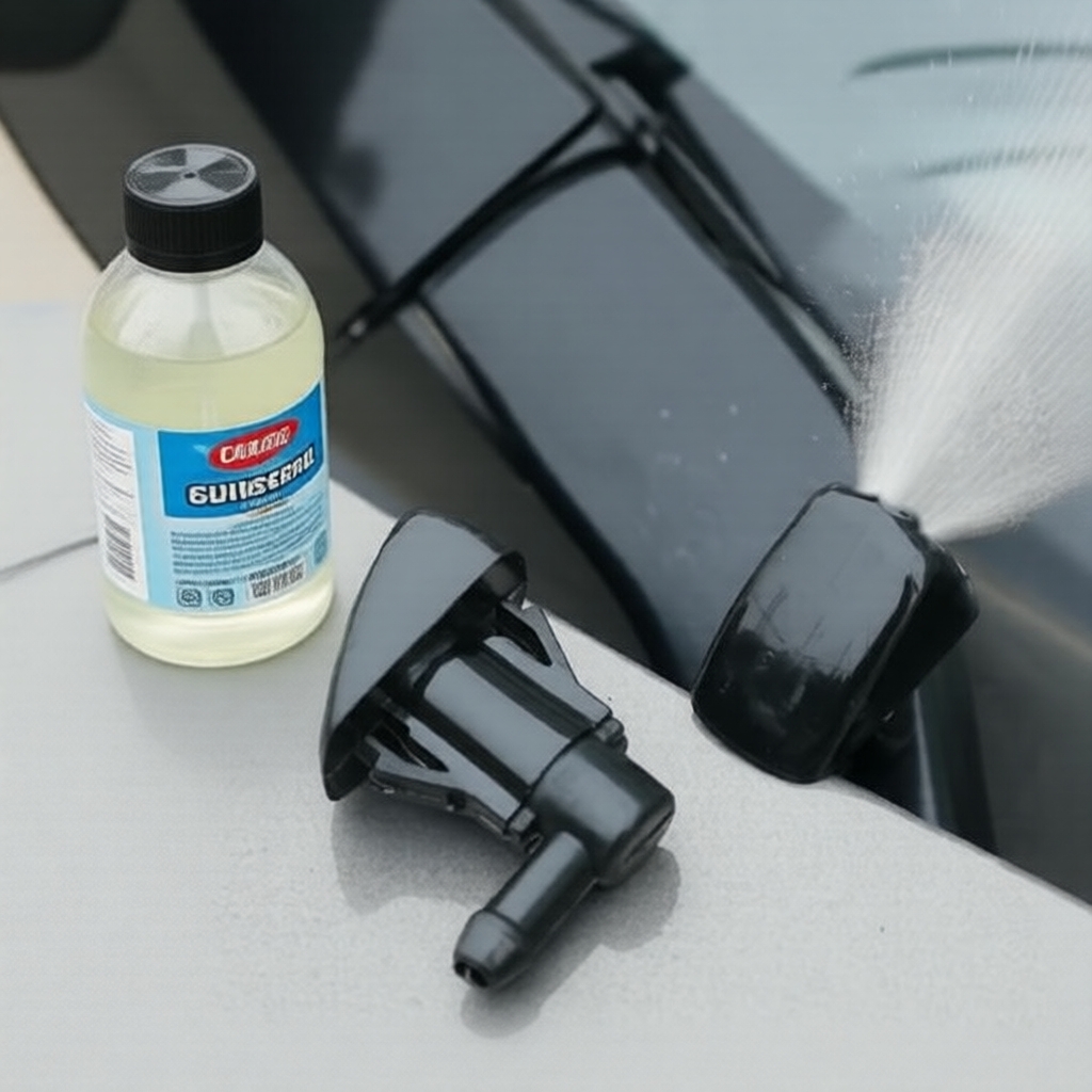 Bicos de Spray para Limpador de Para-brisa com Dois Furos, 2 peças, Jatos de Spray Automáticos para Sistemas de Limpador