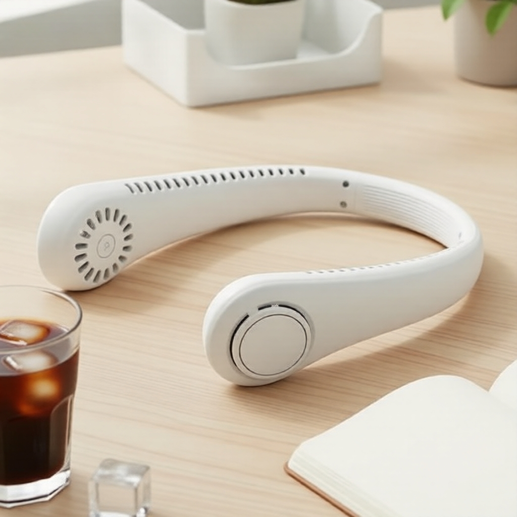 Ventilador de Pescoço Life3 Sem Lâminas 3 Velocidades, Portátil Recarregável, Mini Ventilador com Vento Potente, Ideal