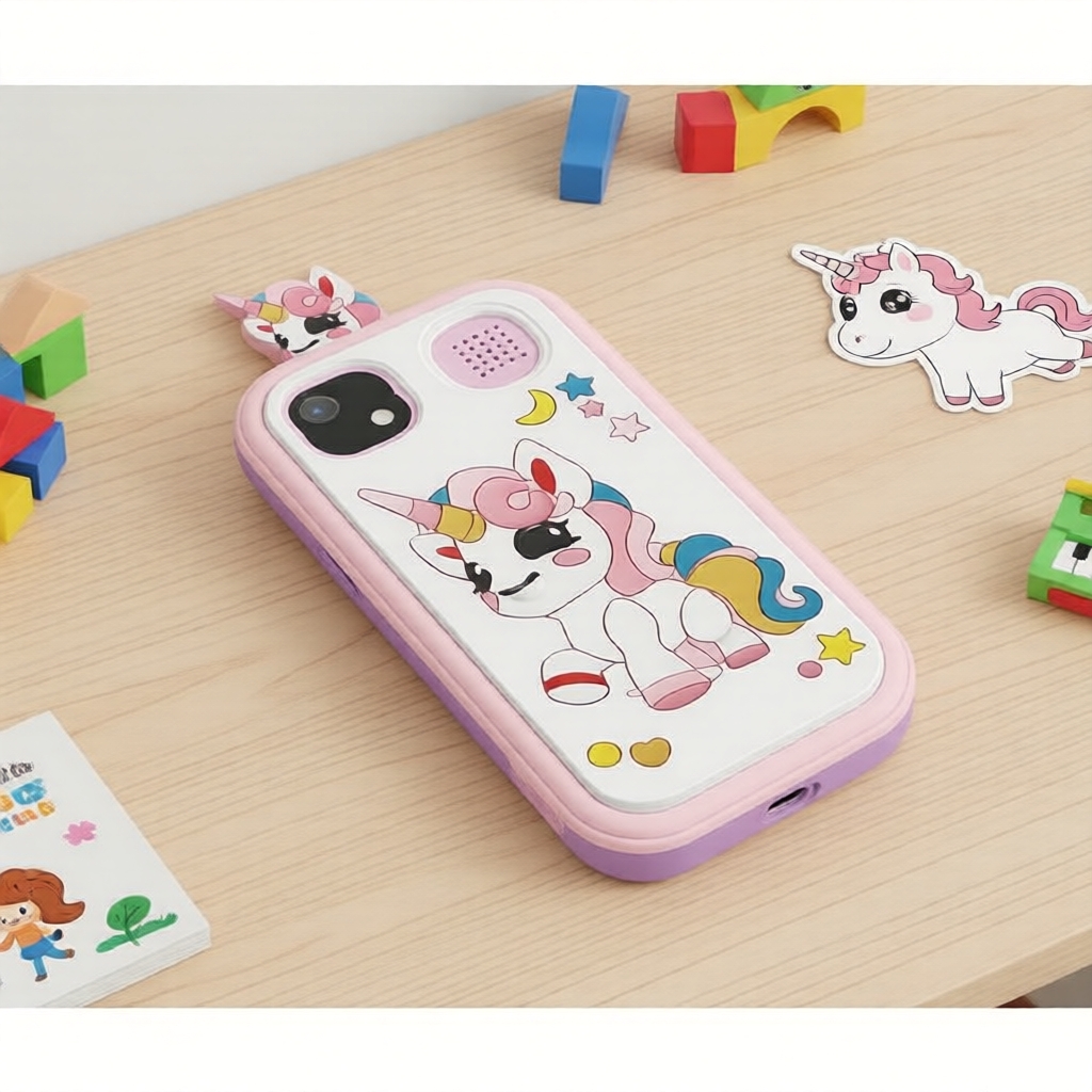 Dispositivo Interativo de Brincadeiras para Crianças 3-12, Brinquedo Smartphone com Jogos Educativos e Música Diária,