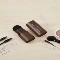 Kit Carimbo de Sobrancelha Ibcccndc com Moldes e Pó – Maquiagem para Sobrancelhas à Prova d’Água e de Longa Duração