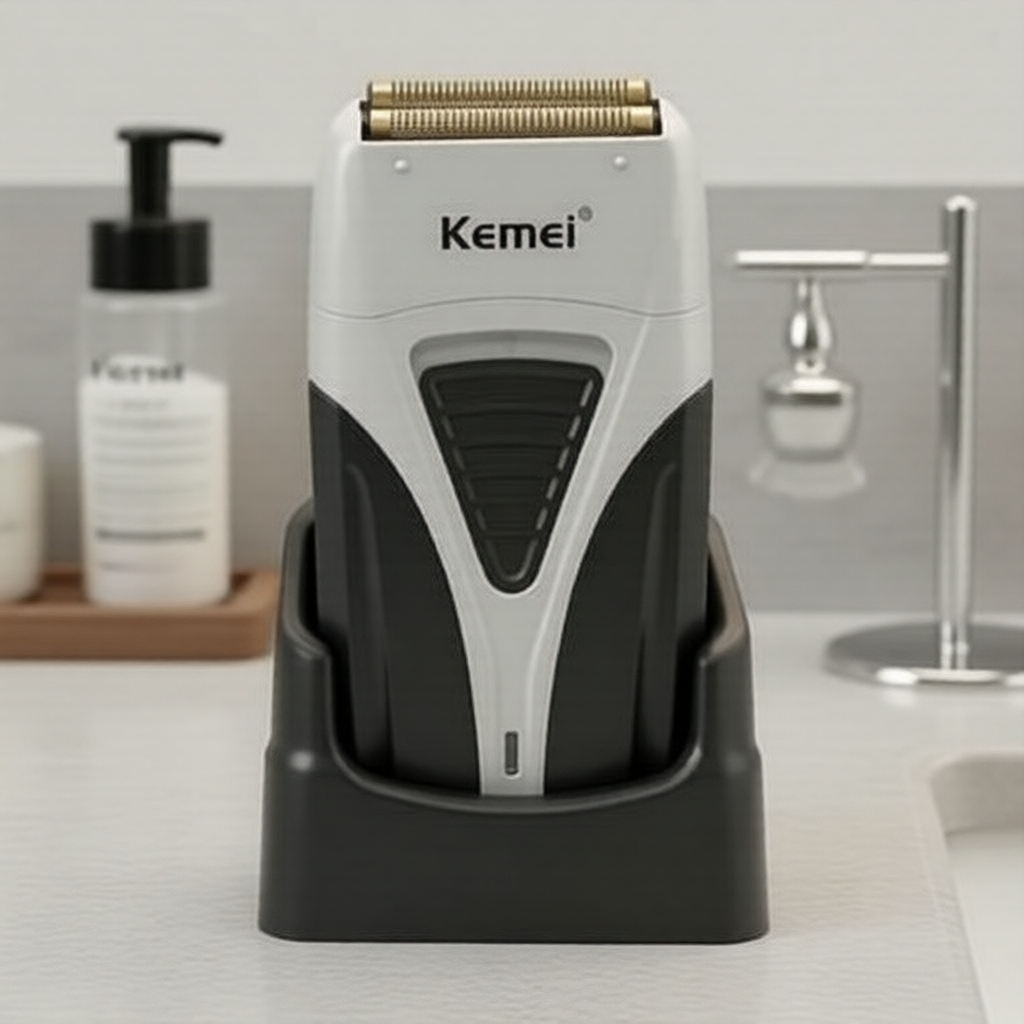 Barbeador elétrico USB KEMEI KM-3383 profissional, qualidade de barbeiro para desbotamento e acabamento