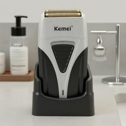 Barbeador elétrico USB KEMEI KM-3383 profissional, qualidade de barbeiro para desbotamento e acabamento