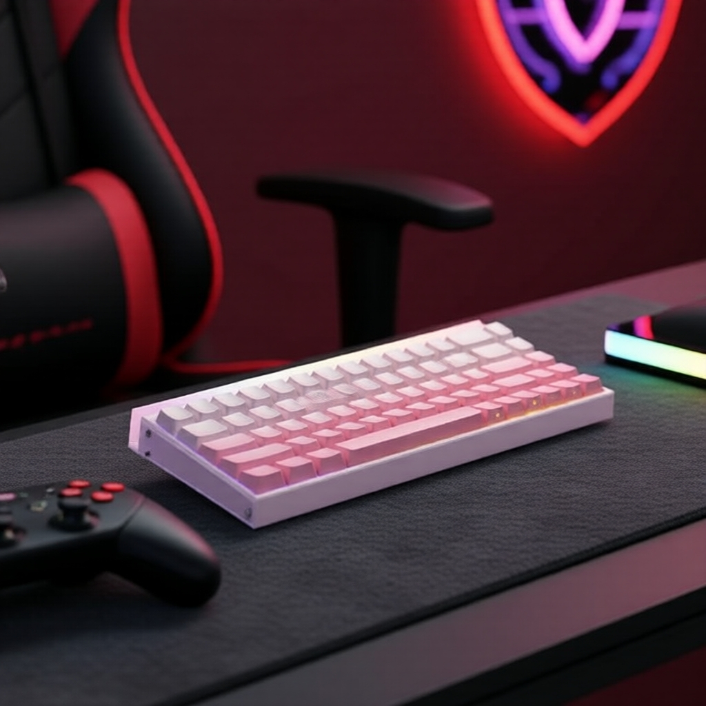 Teclado de Jogos Magnético AULA HERO68 HE, Gatilhos Rápidos por Efeito Hall, RGB, Troca Rápida, 68 Teclas, Mecânico com