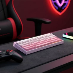 Teclado de Jogos Magnético AULA HERO68 HE, Gatilhos Rápidos por Efeito Hall, RGB, Troca Rápida, 68 Teclas, Mecânico com