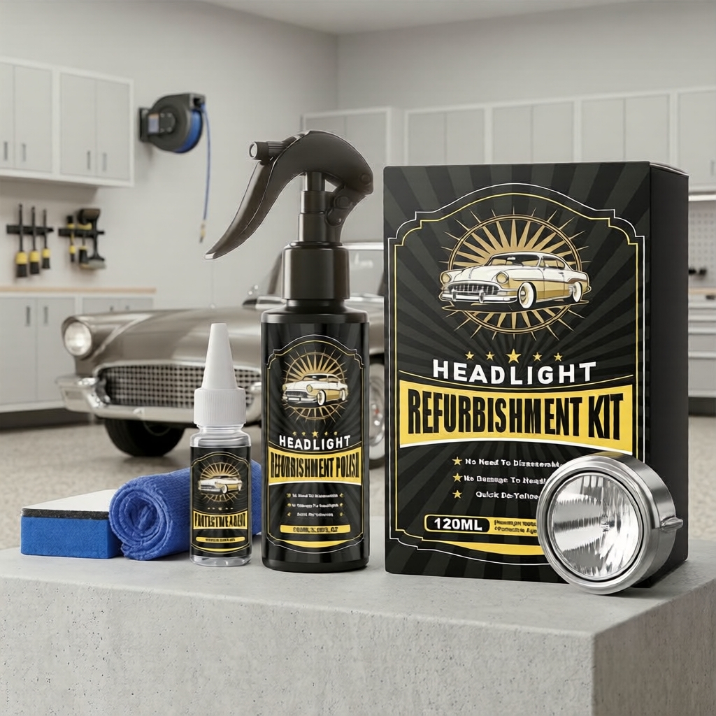 Kit de Renovação de Farol 100 ml - Inclui Polimento com Lixa e Camada Protetora UV