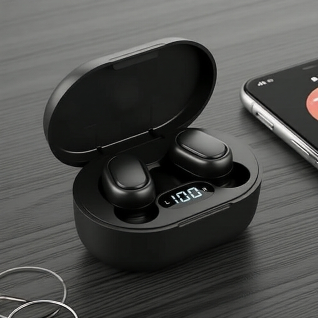 Fones de Ouvido Bluetooth TWS A6S 5.3 com Microfone – Mini Fone Sem Fio Portátil