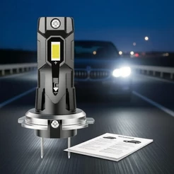 Lâmpadas LED H7 Canbus 6000K Brancas 30W Super Brilhantes Design Turbo Ventilador 12V Substituição de Faróis de