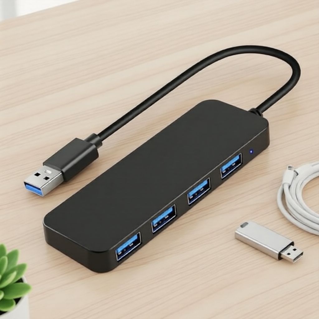Adaptador Hub USB 3.0 5Gbps Multiporta de Alta Velocidade para Acessórios de Lap