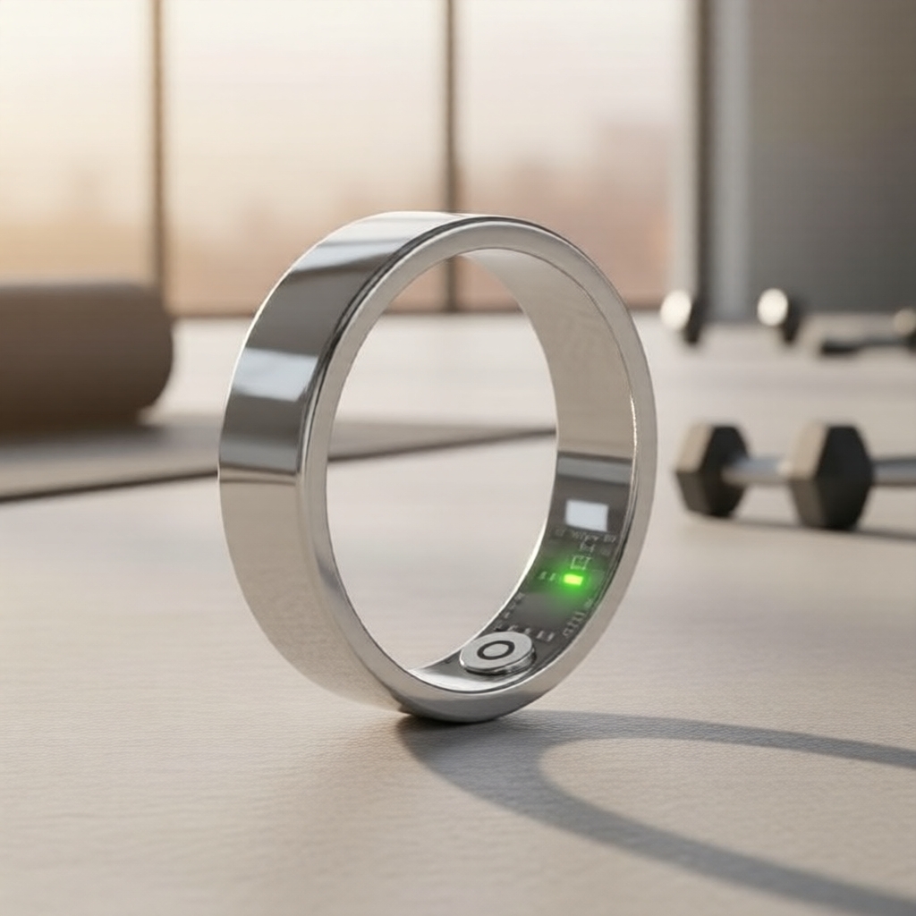 Anel Inteligente de Saúde Unissex: à Prova d'Água, Monitor de Frequência Cardíaca/Pressão Arterial, Chamadas Bluetooth