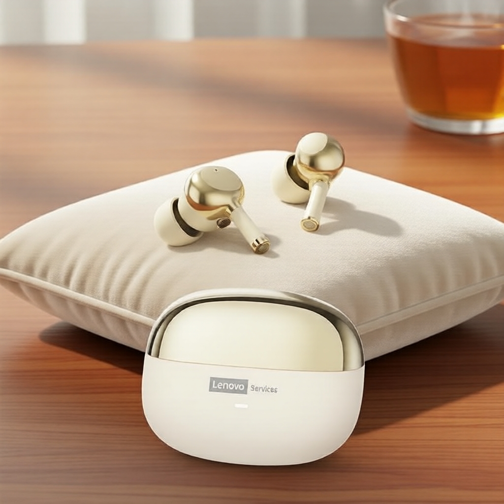 Fones de Ouvido Lenovo LE302, Sem Fio para Jogos, Bluetooth, À Prova D'água, Baixa Latência, Som HiFi, Ear Clips