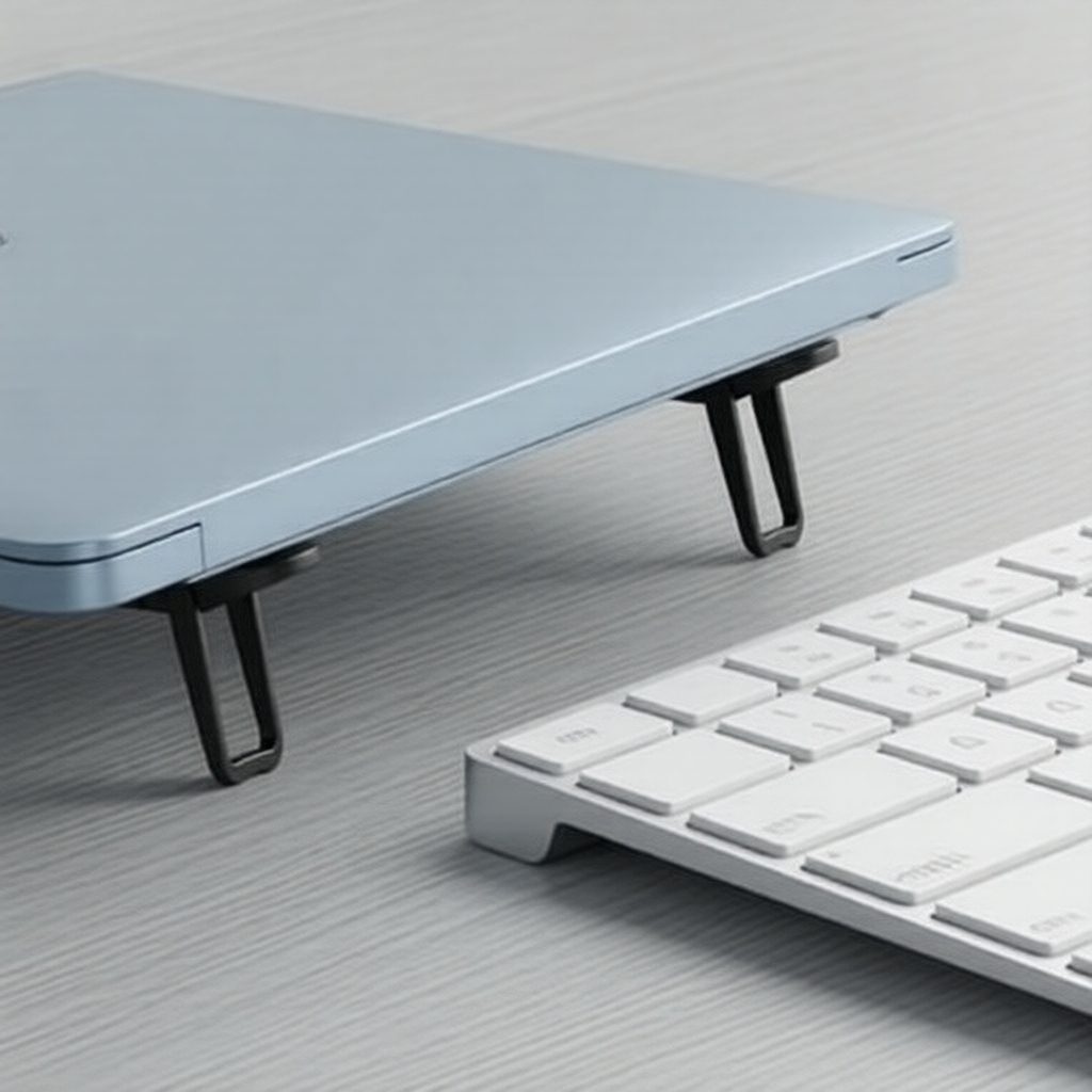 Suporte dobrável mini para notebook 2 unidades, ajustável em 2 ângulos, portátil para mesa