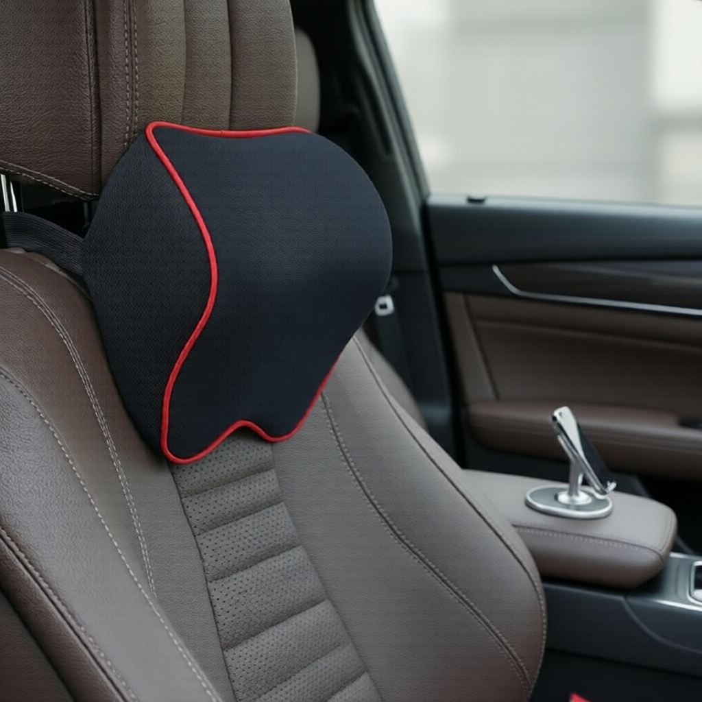 Almofada de apoio para encosto de cabeça de assento de carro - Espuma de memória respirável para apoio do pescoço e