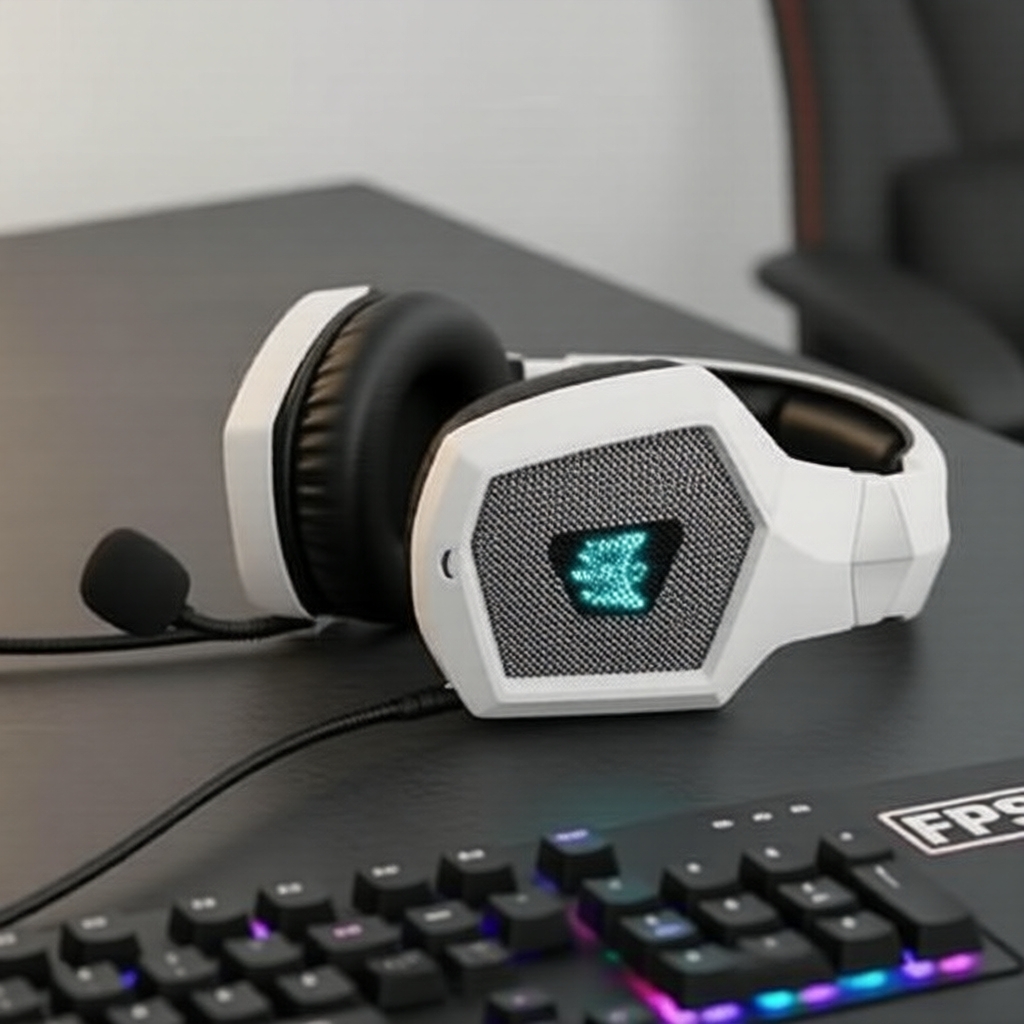ONIKUMA K8 Fones de ouvido com cancelamento de ruído RGB para jogos, sobre a orelha, com fio, para PC PS4 PS5 celular