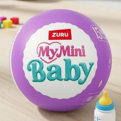 Ovo Surpresa My Mini Baby Zuru Roxo - Caixa Cega de Páscoa com 15 Bolos Orgânicos, Boneca e Acessórios para Brincar de