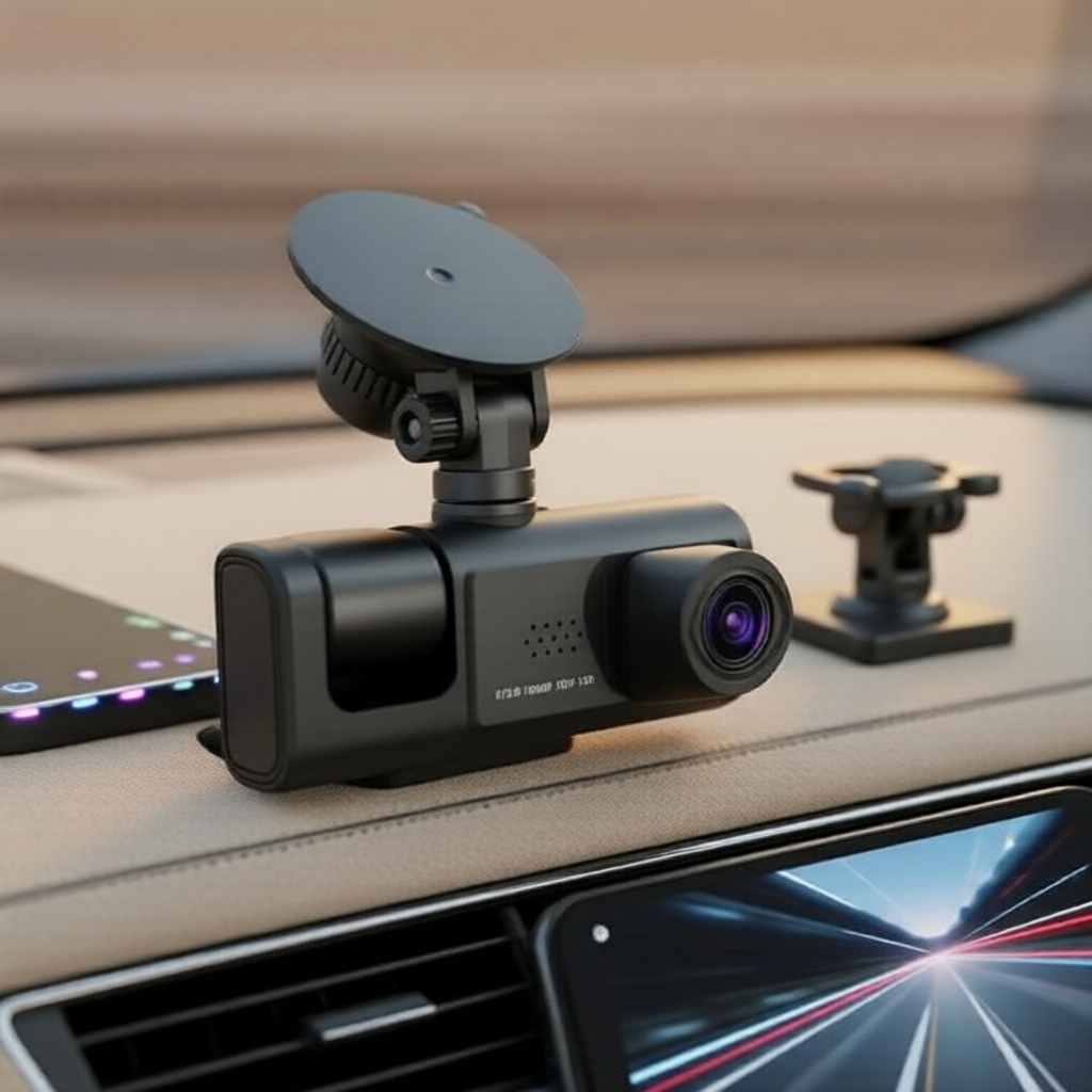 Gravador DVR Veicular 1080p com Lentes Frontal e Interna