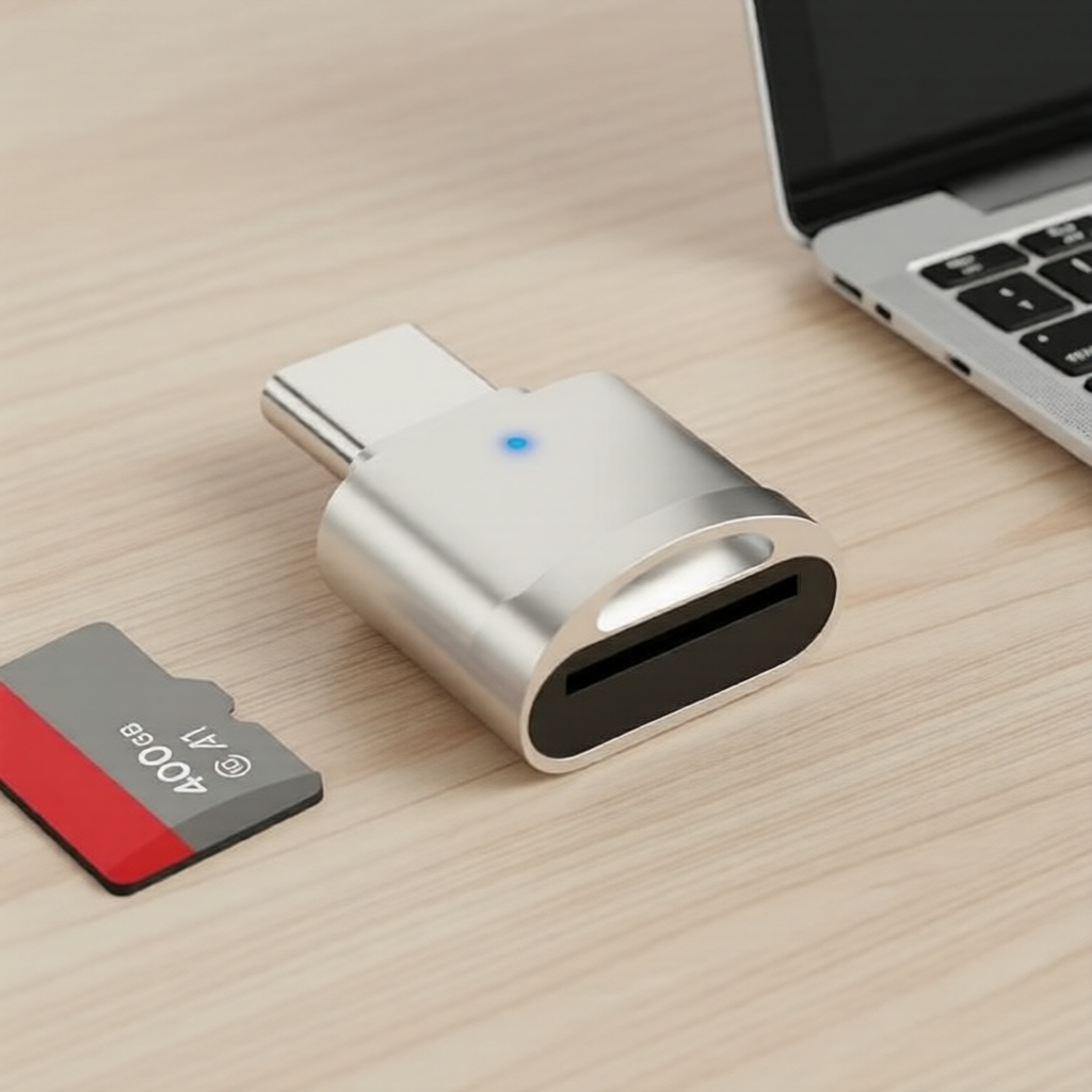 Leitor de cartões TF/Micro SD USB-C e Type-C + adaptador USB-C para USB para laptop, MacBook e iPhone