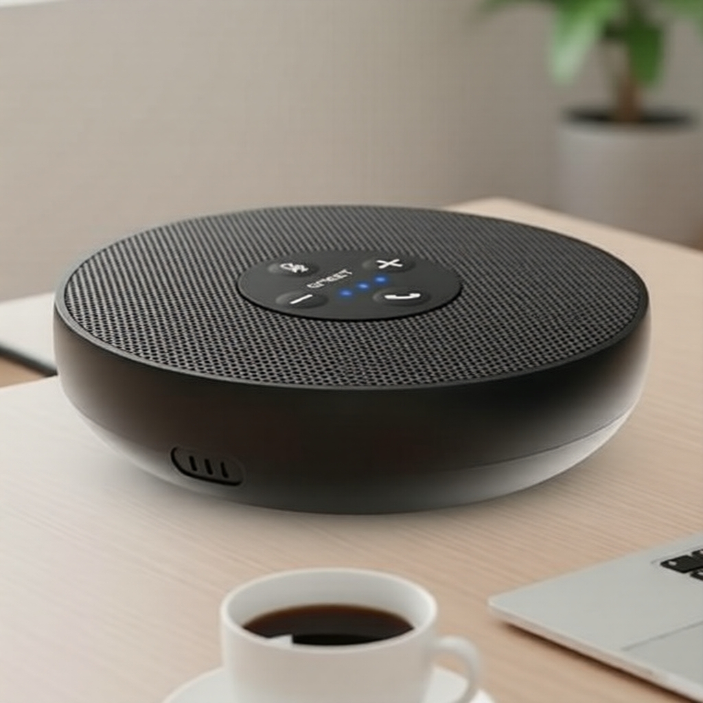 Emeet M1A Alto-falante para Conferência USB com Microfone Omnidirecional 360° e Cancelamento de Ruído para Teams