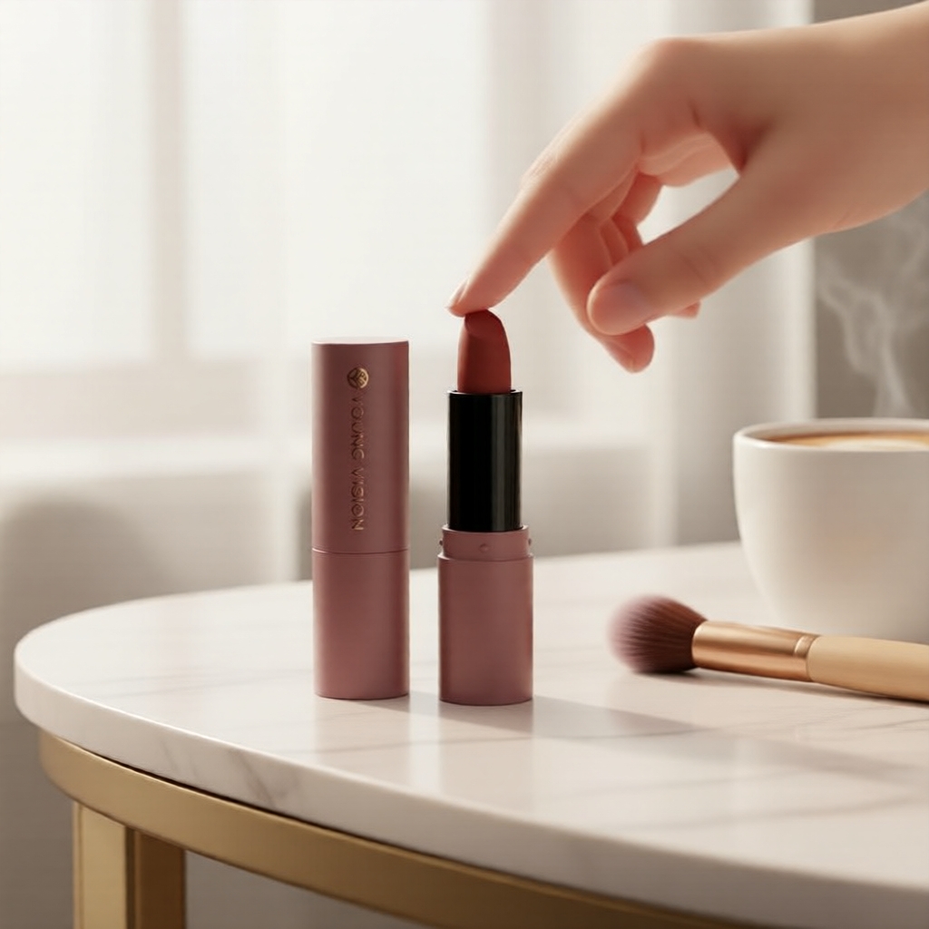 YOUNG VISION Batons Matte Veludo 8 Peças, Alto Pigmento, Não Ressecam, Longa Duração, Uso Labial e Facial