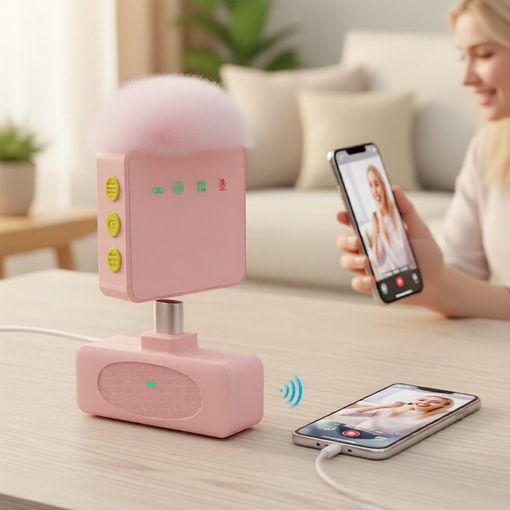 Mini Microfone Clip-On Sem Fio, Microfone de Lapela com Captura de Voz Clara para Celular