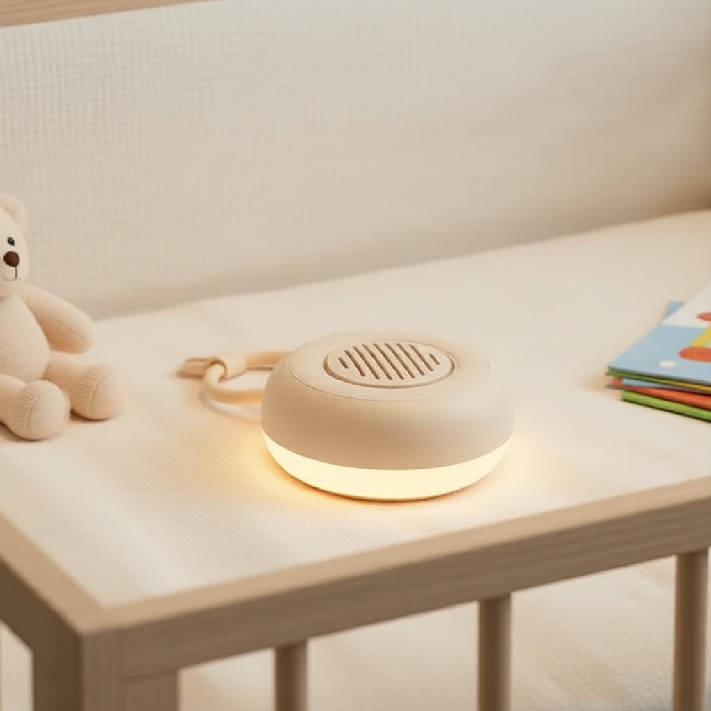Máquina de Ruído Branco Portátil com Luz Noturna 15 Sons Suaves para Bebê, Yoga, Presente para Dormir