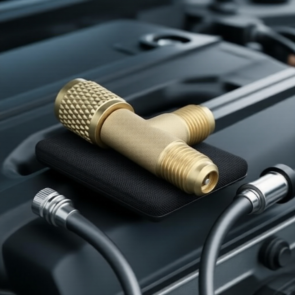 Conector T de Latão 1/4 pol SAE com Válvula de Núcleo – Encaixe Confiável para R22, R12, R134a