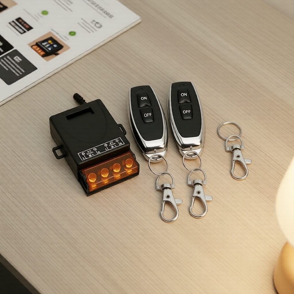 Interruptor Remoto Sem Fio 433MHz AC220V de Alta Potência para Bombas d’Água, Motores, LEDs e Eletrodomésticos