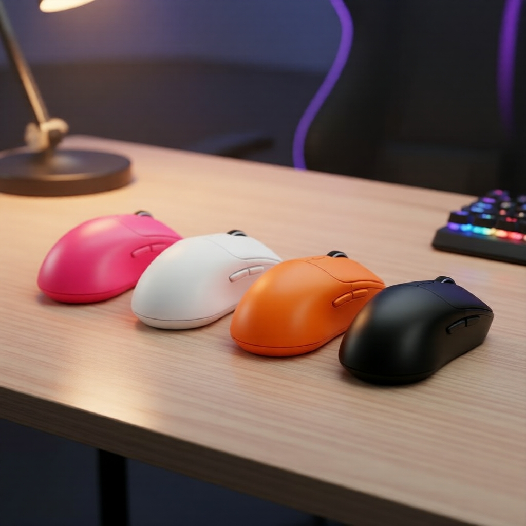 Mouse Wireless Bluetooth e 2,4G Dupla Banda, Mouse de Computador Portátil Recarregável Silencioso, 5 Botões Design